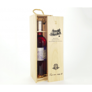 Wooden case for 1 bottle sample